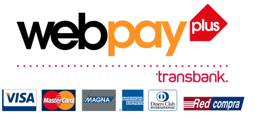 Medios de pago aceptados: Webpay Plus, Transbank, Visa, Mastercard, Magna, American Express, Diners Club, Redcompra